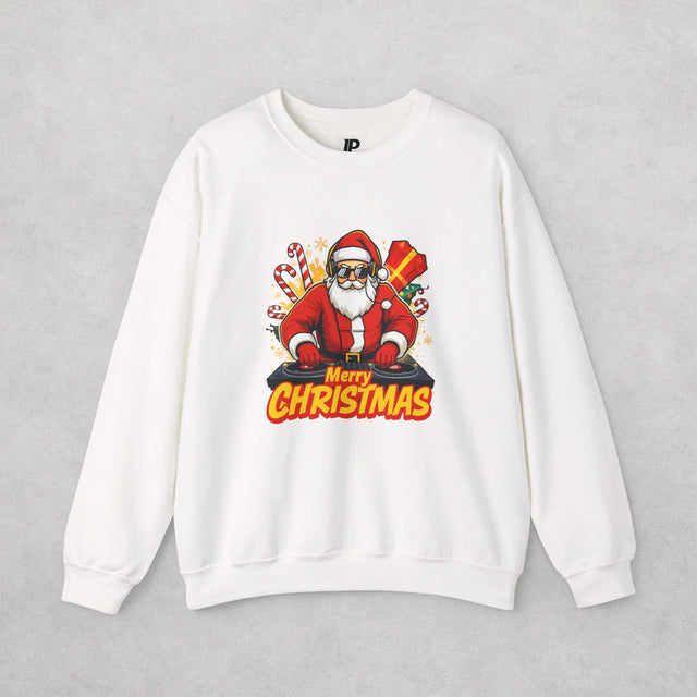 Merry Christmas Adult Santa Sweatshirt, Cozy Holiday Crewneck, Unisex Winter Apparel, Gift for Him/Her, Festive Sweatshirt, Christmas Outfit
