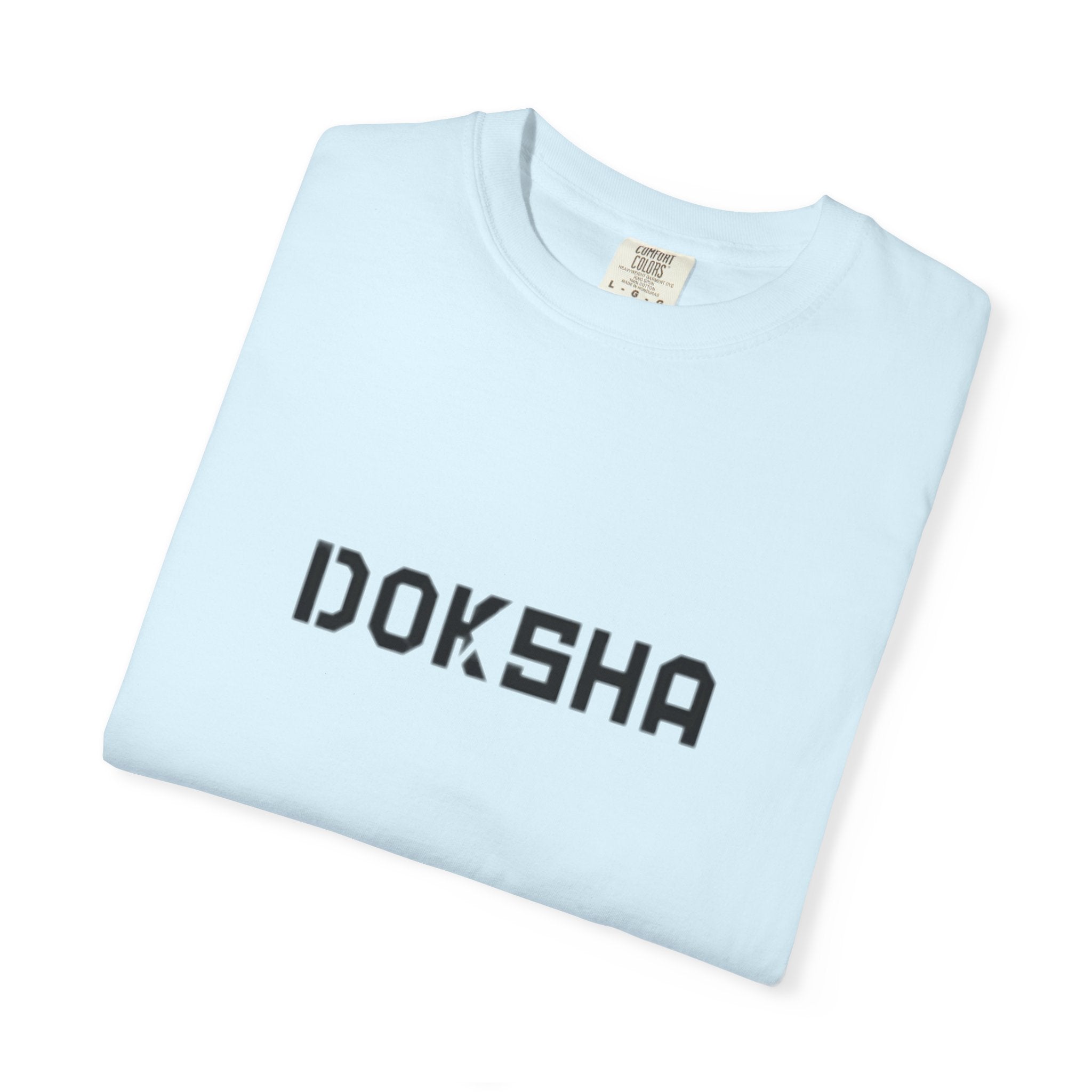 Doksha No. 001 Graphic Tee size guide — measurements for S through 4XL
